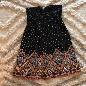 Blue pepper strapless dress